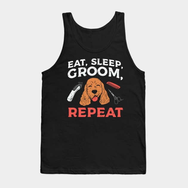 Eat Sleep Groom Repeat Tank Top by maxdax